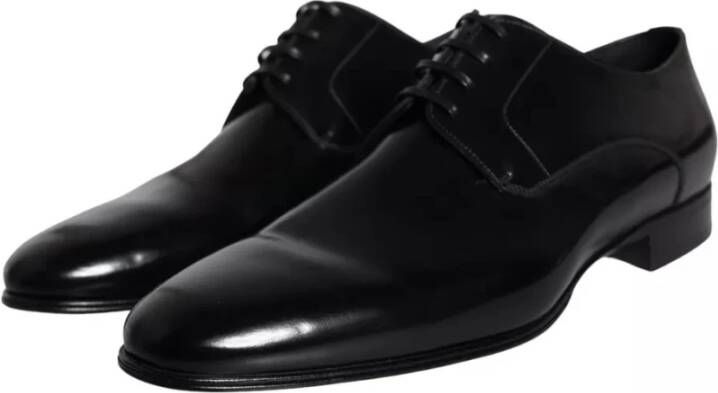 Dolce & Gabbana Zwarte Derby Heren Jurkschoenen van Kalfsleer Black Heren