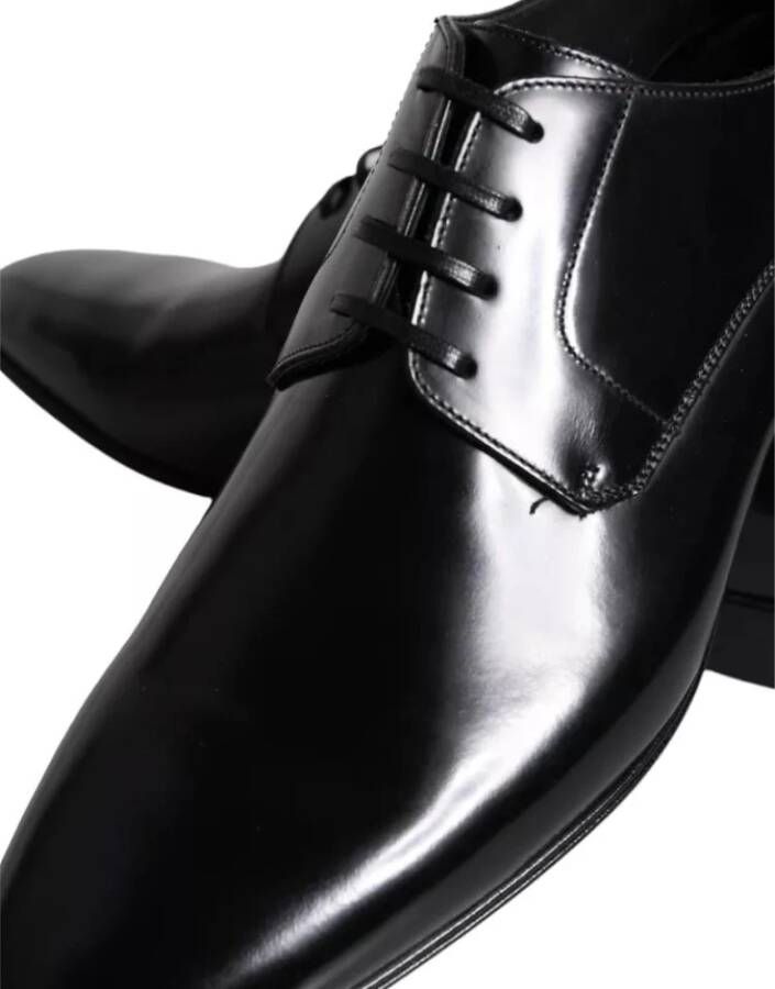 Dolce & Gabbana Zwarte Derby Heren Jurkschoenen van Kalfsleer Black Heren