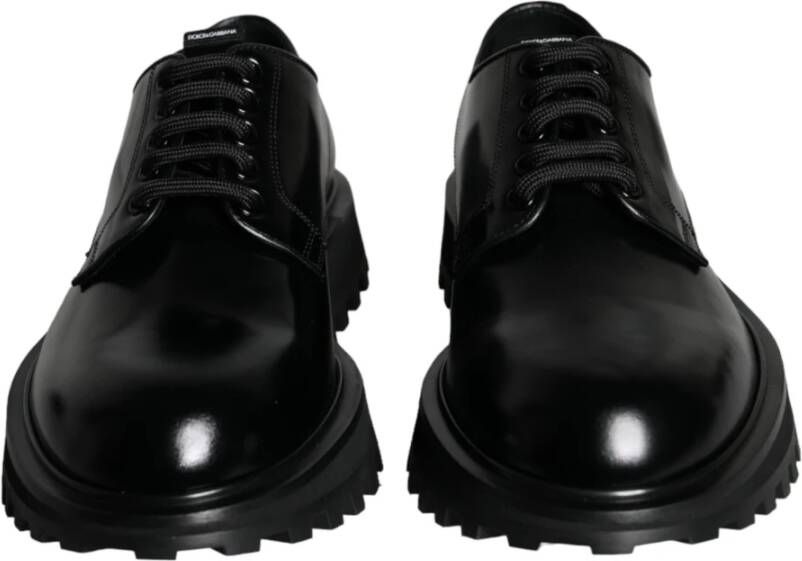 Dolce & Gabbana Zwarte Derby Schoenen van Kalfsleer Black Heren