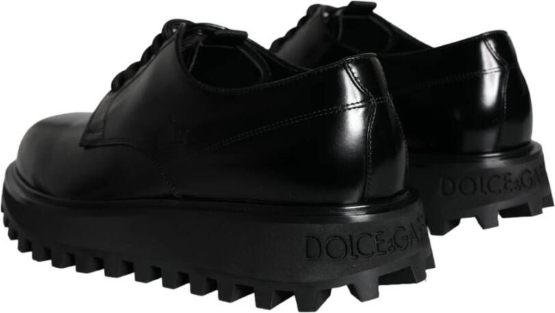 Dolce & Gabbana Zwarte Derby Schoenen van Kalfsleer Black Heren