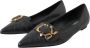 Dolce & Gabbana Zwarte Devotie Leren Platte Schoenen Black Dames - Thumbnail 3