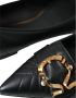 Dolce & Gabbana Zwarte Devotie Leren Platte Schoenen Black Dames - Thumbnail 6