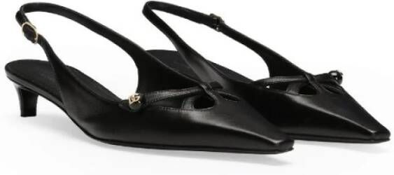 Dolce & Gabbana Zwarte DNA Loafer met Gouden Logo Black Dames