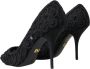 Dolce & Gabbana Zwarte Geborduurde Pump Hakken Schoenen Black Dames - Thumbnail 5