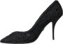 Dolce & Gabbana Zwarte Geborduurde Pump Hakken Schoenen Black Dames - Thumbnail 6