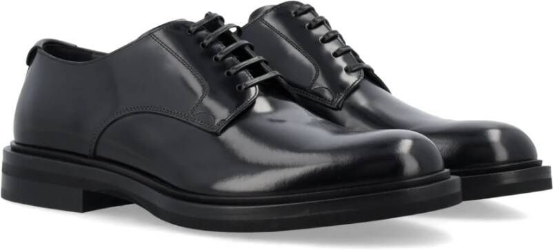 Dolce & Gabbana Zwarte Gesloten Derby Schoenen Aw24 Black Heren