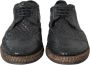 Dolce & Gabbana Zwarte geweven geitenleren Derby schoenen Black Heren - Thumbnail 2