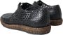 Dolce & Gabbana Zwarte geweven geitenleren Derby schoenen Black Heren - Thumbnail 4