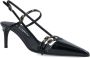 Dolce & Gabbana Zwarte Hak Slingback Stiletto Sandalen Black Dames - Thumbnail 2