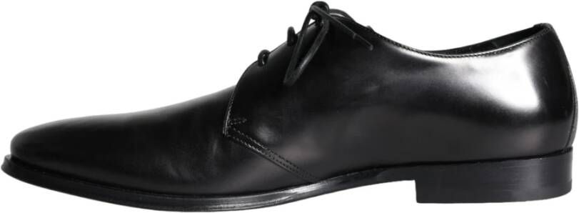 Dolce & Gabbana Zwarte Kalbslederen Derby Heren Veterschoenen Black Heren