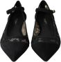 Dolce & Gabbana Zwarte Kant Bellucci Platte Schoenen Black Dames - Thumbnail 10