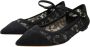 Dolce & Gabbana Zwarte Kant Bellucci Platte Schoenen Black Dames - Thumbnail 11