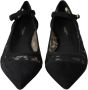 Dolce & Gabbana Zwarte Kant Bellucci Platte Schoenen Black Dames - Thumbnail 2