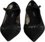 Dolce & Gabbana Zwarte Kant Flats met Leren Zool Black Dames - Thumbnail 2