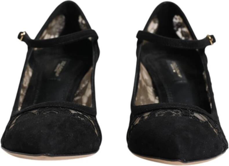 Dolce & Gabbana Zwarte Kant Mary Jane Pumps Black Dames