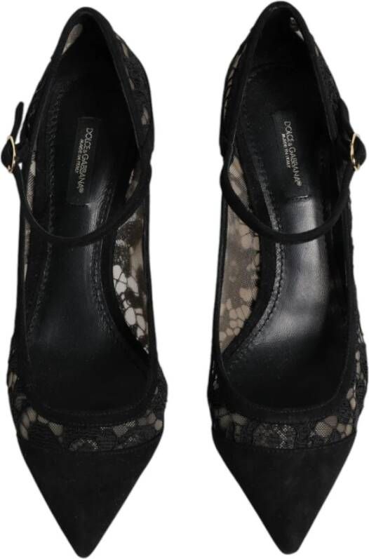 Dolce & Gabbana Zwarte Kant Mary Jane Pumps Black Dames