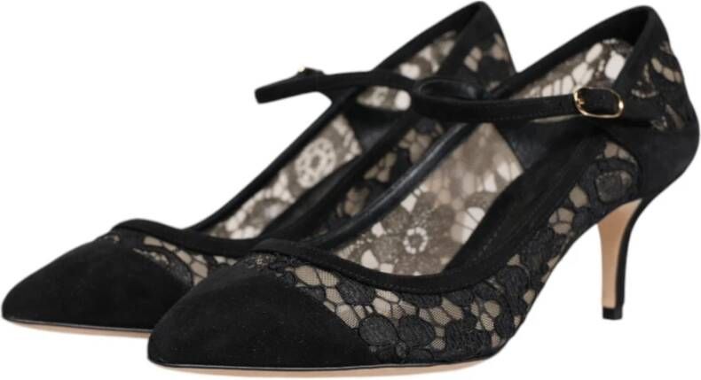 Dolce & Gabbana Zwarte Kant Mary Jane Pumps Black Dames