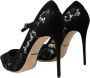 Dolce & Gabbana Zwarte Kant Mary Jane Pumps Schoenen Black Dames - Thumbnail 4