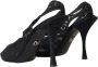 Dolce & Gabbana Zwarte Kant Slingback Hakken Sandalen Black Dames - Thumbnail 4