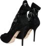 Dolce & Gabbana Zwarte Kant Stretch Haklaarzen Black Dames - Thumbnail 4