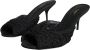 Dolce & Gabbana Zwarte Keira Cordonetto Hak Sandalen Black Dames - Thumbnail 3