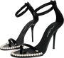 Dolce & Gabbana Zwarte Keira Faux Parel Sandaal Hakken Black Dames - Thumbnail 3