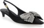 Dolce & Gabbana Zwarte Kittenhak met Svarovsky Strik Black Dames - Thumbnail 2