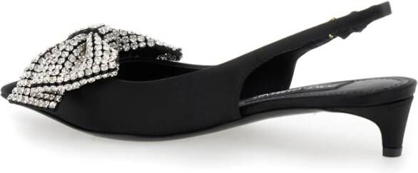 Dolce & Gabbana Zwarte Kittenhak met Svarovsky Strik Black Dames