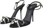 Dolce & Gabbana Zwarte Kristal Boog Hak Sandalen Black Dames - Thumbnail 3