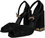 Dolce & Gabbana Zwarte Kristal Enkelband Sandalen Black Dames - Thumbnail 3