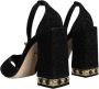 Dolce & Gabbana Zwarte Kristal Enkelband Sandalen Black Dames - Thumbnail 4