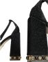 Dolce & Gabbana Zwarte Kristal Enkelband Sandalen Black Dames - Thumbnail 5