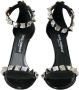 Dolce & Gabbana Zwarte Kristal Enkelband Sandalen Black Dames - Thumbnail 8