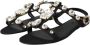 Dolce & Gabbana Zwarte Kristal Flats Sandalen Schoenen Black Dames - Thumbnail 3