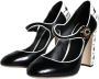 Dolce & Gabbana Zwarte Kristal Mary Jane Hakken Black Dames - Thumbnail 3