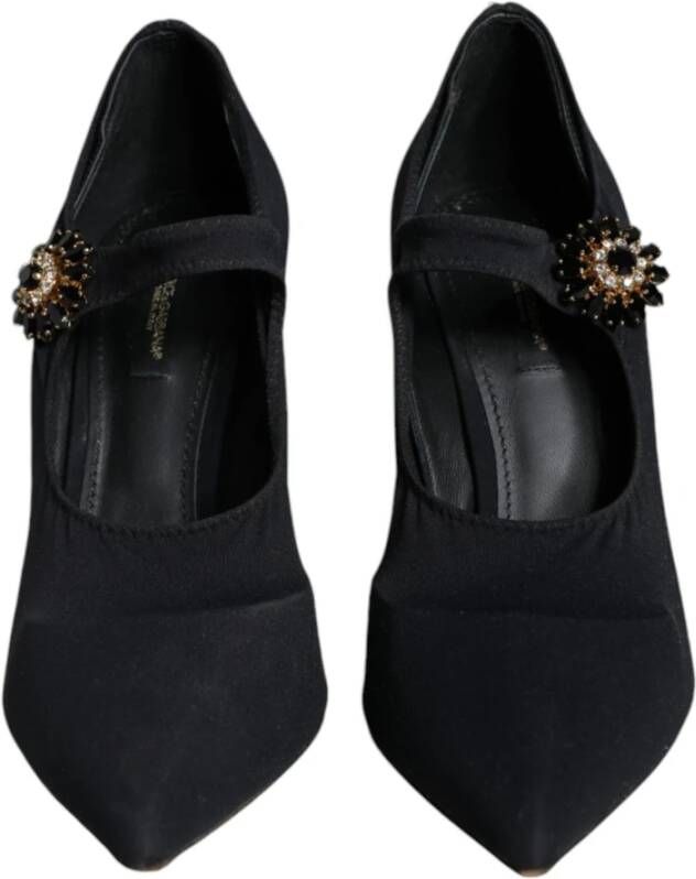 Dolce & Gabbana Zwarte Kristal Mary Jane Pumps Black Dames