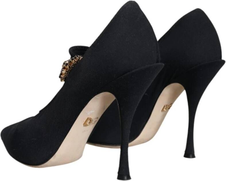 Dolce & Gabbana Zwarte Kristal Mary Jane Pumps Black Dames