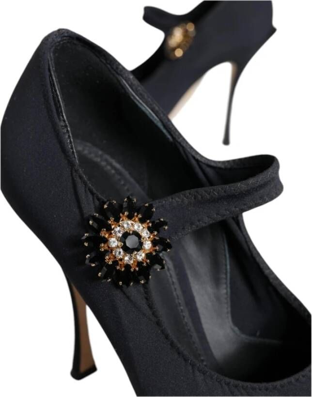 Dolce & Gabbana Zwarte Kristal Mary Jane Pumps Black Dames