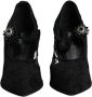 Dolce & Gabbana Zwarte Kristal Mary Jane Stiletto Pumps Black Dames - Thumbnail 2