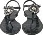 Dolce & Gabbana Zwarte Kristal Plat Sandalen Black Dames - Thumbnail 2