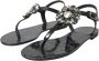 Dolce & Gabbana Zwarte Kristal Plat Sandalen Black Dames - Thumbnail 3