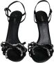 Dolce & Gabbana Zwarte Kristal Strik Hoge Hak Sandalen Black Dames - Thumbnail 2