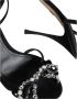 Dolce & Gabbana Zwarte Kristal Strik Hoge Hak Sandalen Black Dames - Thumbnail 6