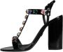 Dolce & Gabbana Zwarte Kristal T-Strap Sandaal Hakken Black Dames - Thumbnail 5