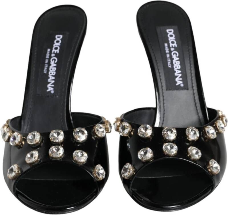 Dolce & Gabbana Zwarte Kristalhakken Sandalen Schoenen Black Dames