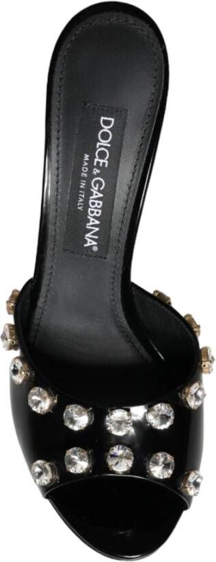 Dolce & Gabbana Zwarte Kristalhakken Sandalen Schoenen Black Dames