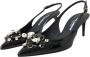 Dolce & Gabbana Zwarte Kristalversierde Slingback Sandalen Black Dames - Thumbnail 3