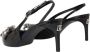 Dolce & Gabbana Zwarte Kristalversierde Slingback Sandalen Black Dames - Thumbnail 4