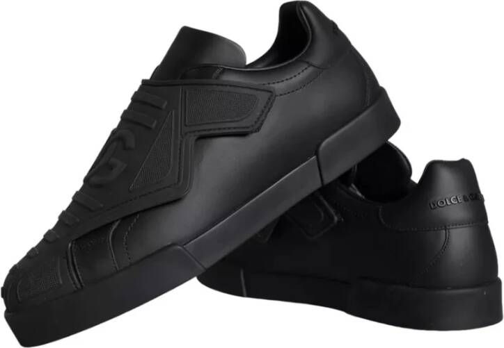 Dolce & Gabbana Zwarte Lace Up Wave Low Top Sneakers Black Heren