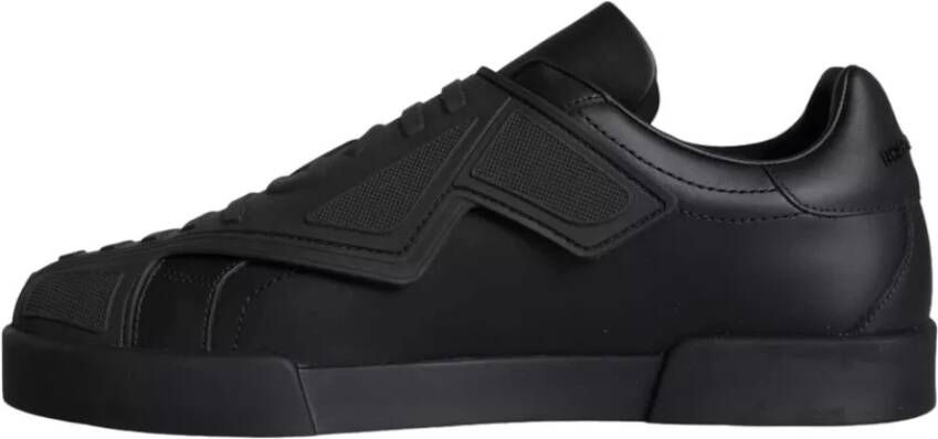 Dolce & Gabbana Zwarte Lace Up Wave Low Top Sneakers Black Heren